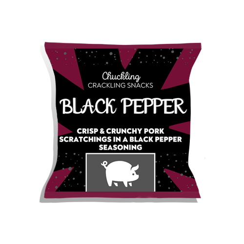 Black Pepper Pork Scratchings Bag